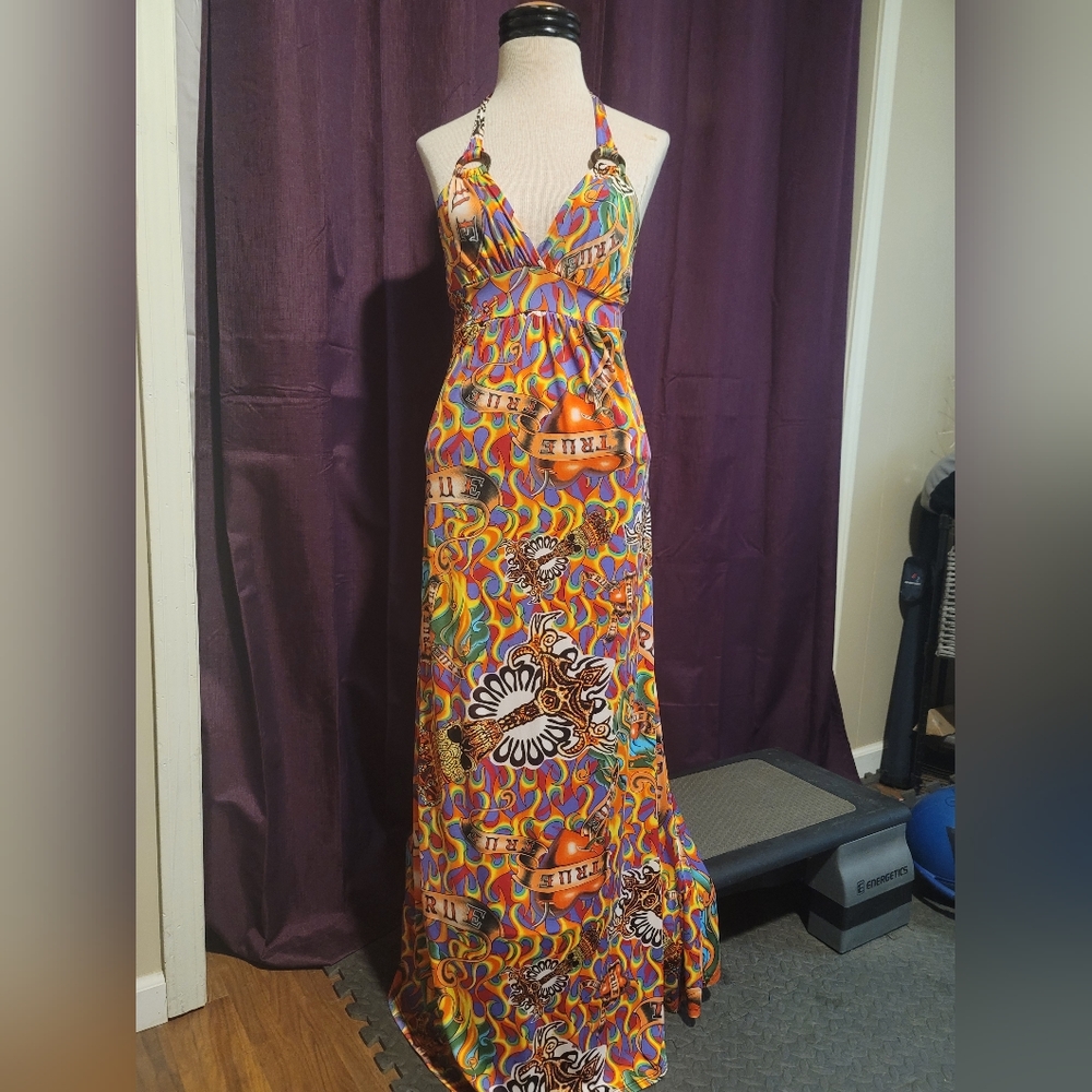 Floor length halter dress